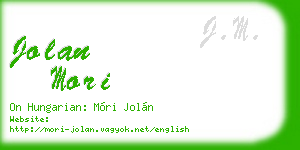 jolan mori business card